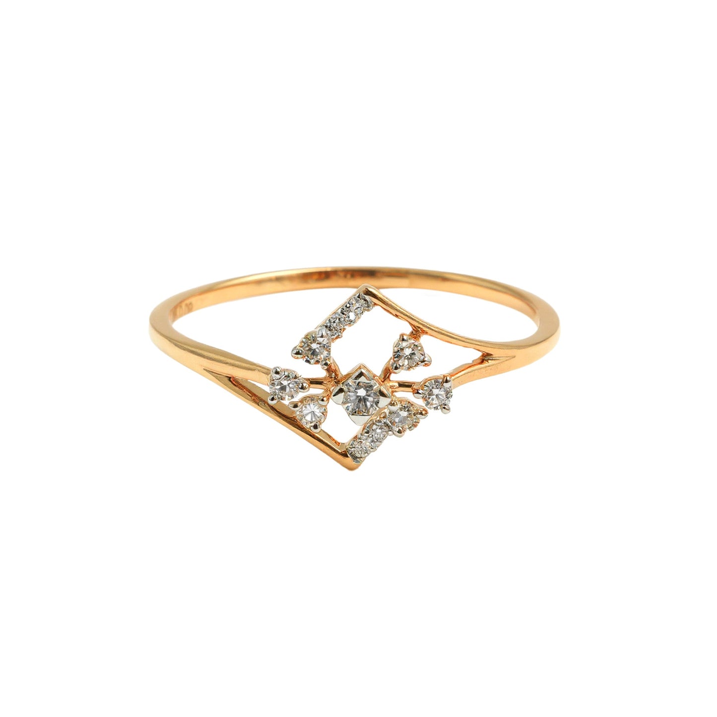 Rose Gold Minimalist Diamond Ring