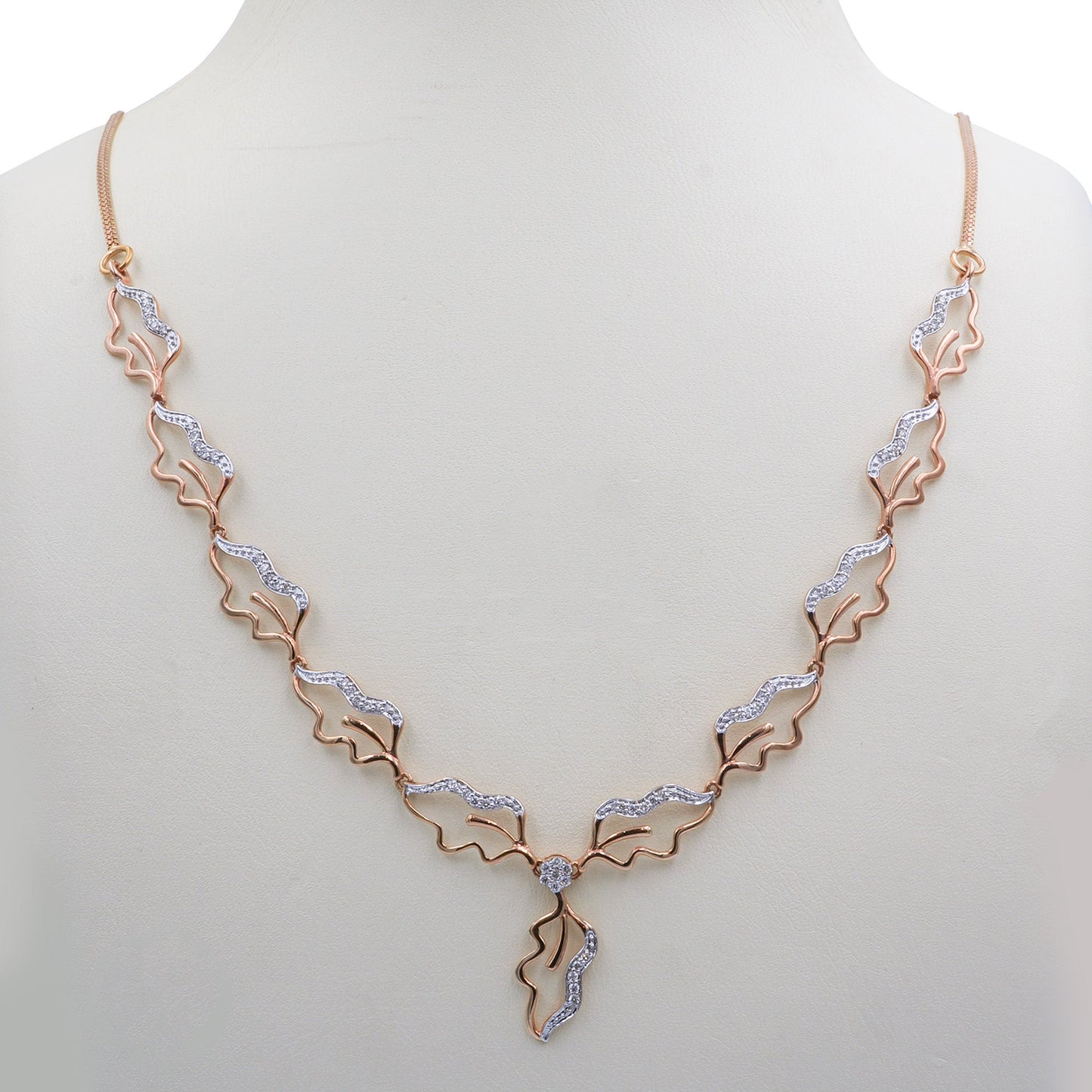 Kiya 18K Rose Gold Diamond Necklace