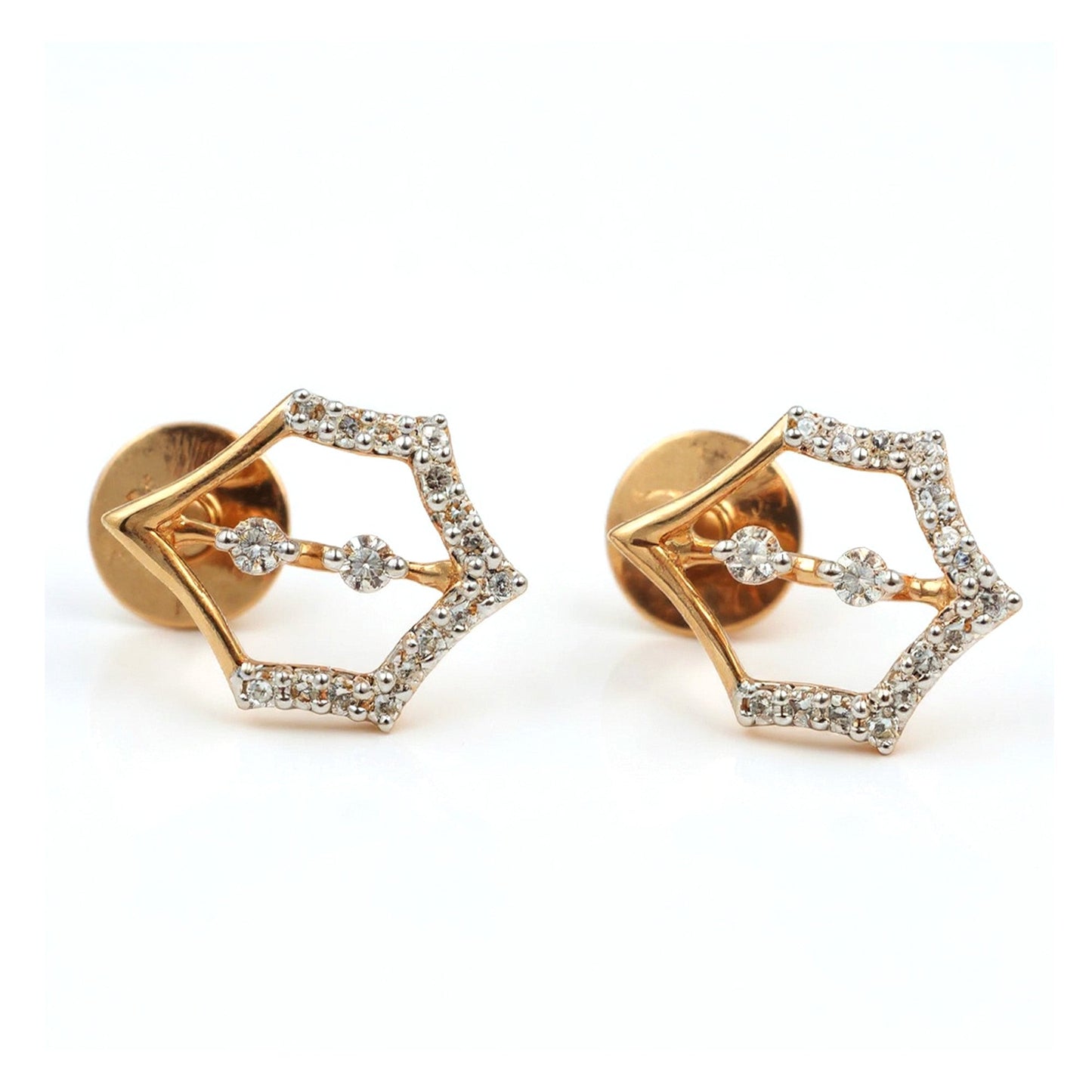 Diamond Bud Drop Earrings