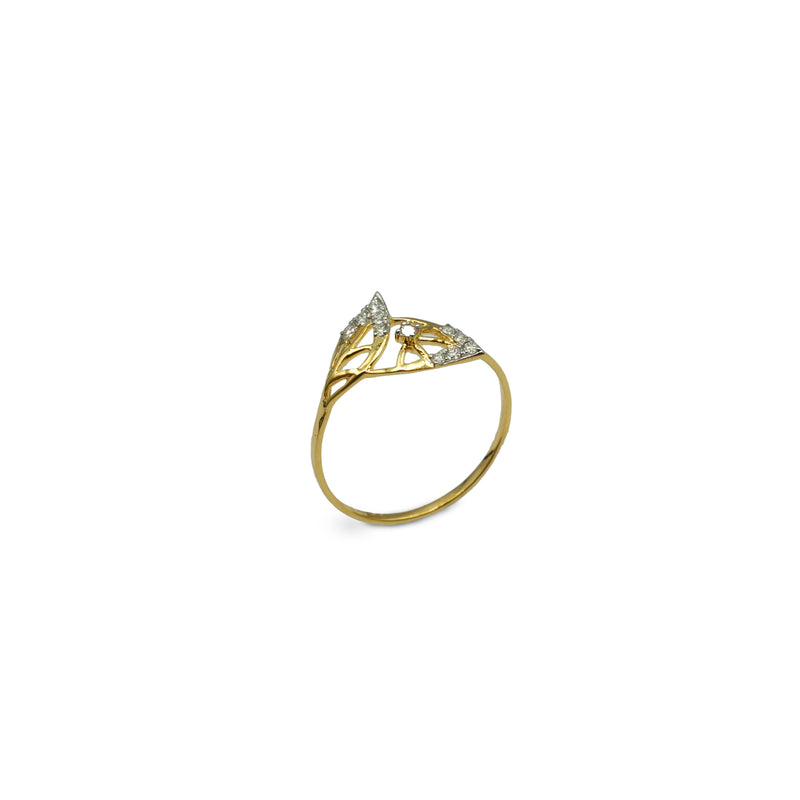Kiya Diamond Gold Leaf Ring