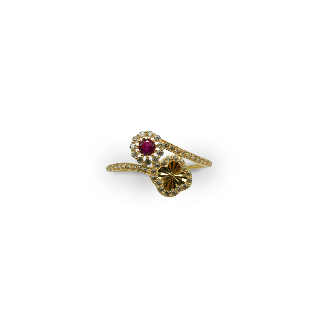 Kitaliya Red Sun & Bloom Duo Ring