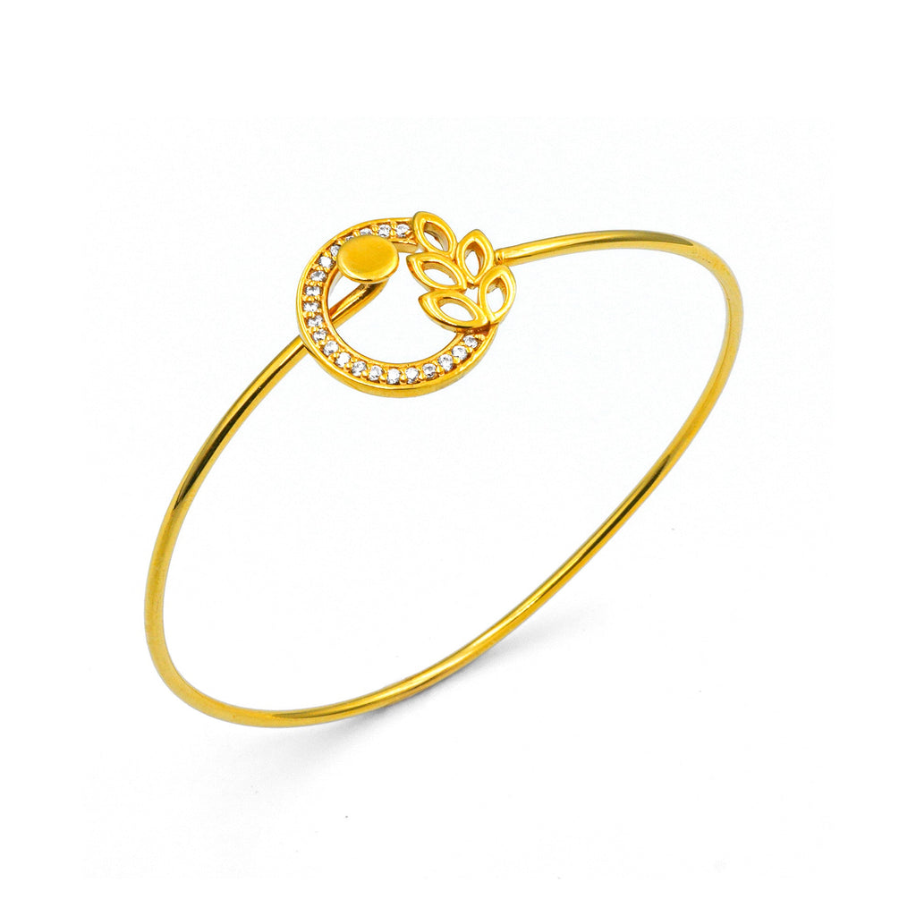 22K Twisted Ethnic Bangle