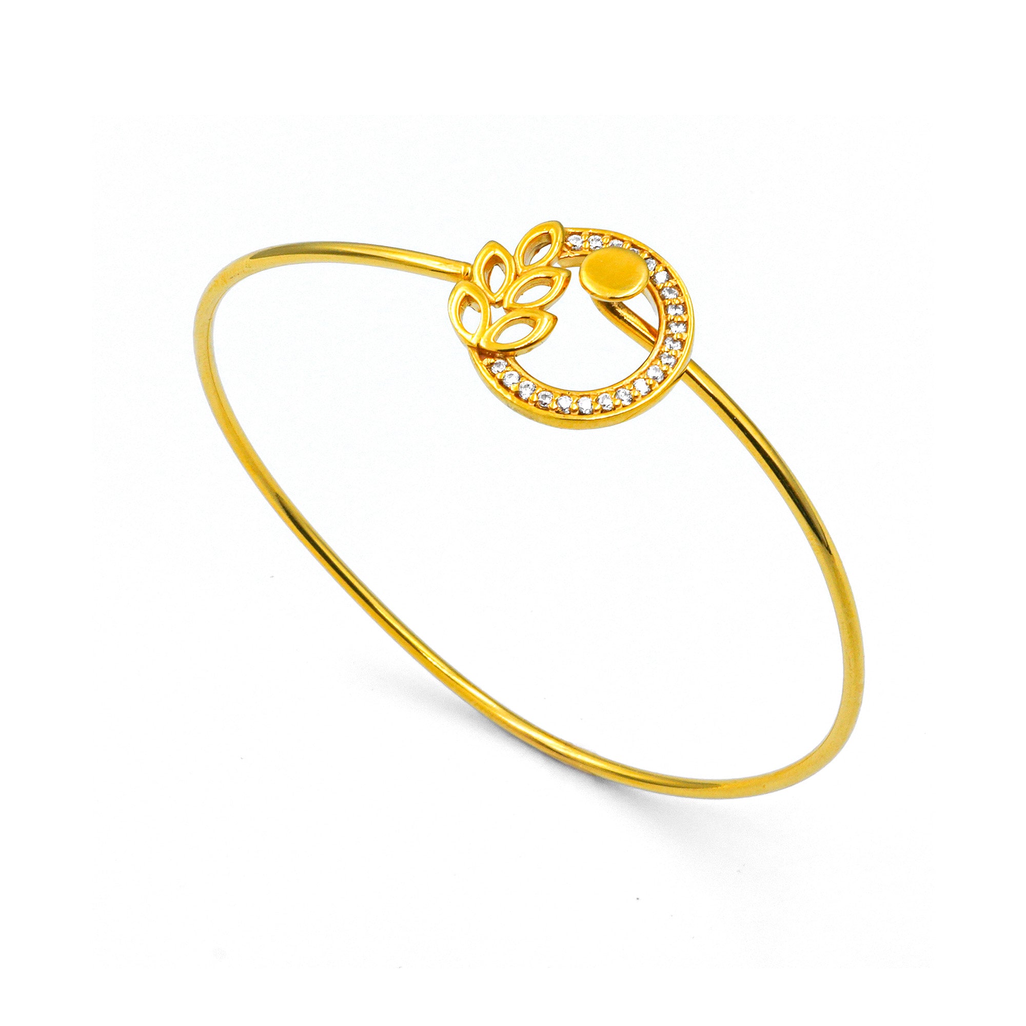 22K Twisted Ethnic Bangle