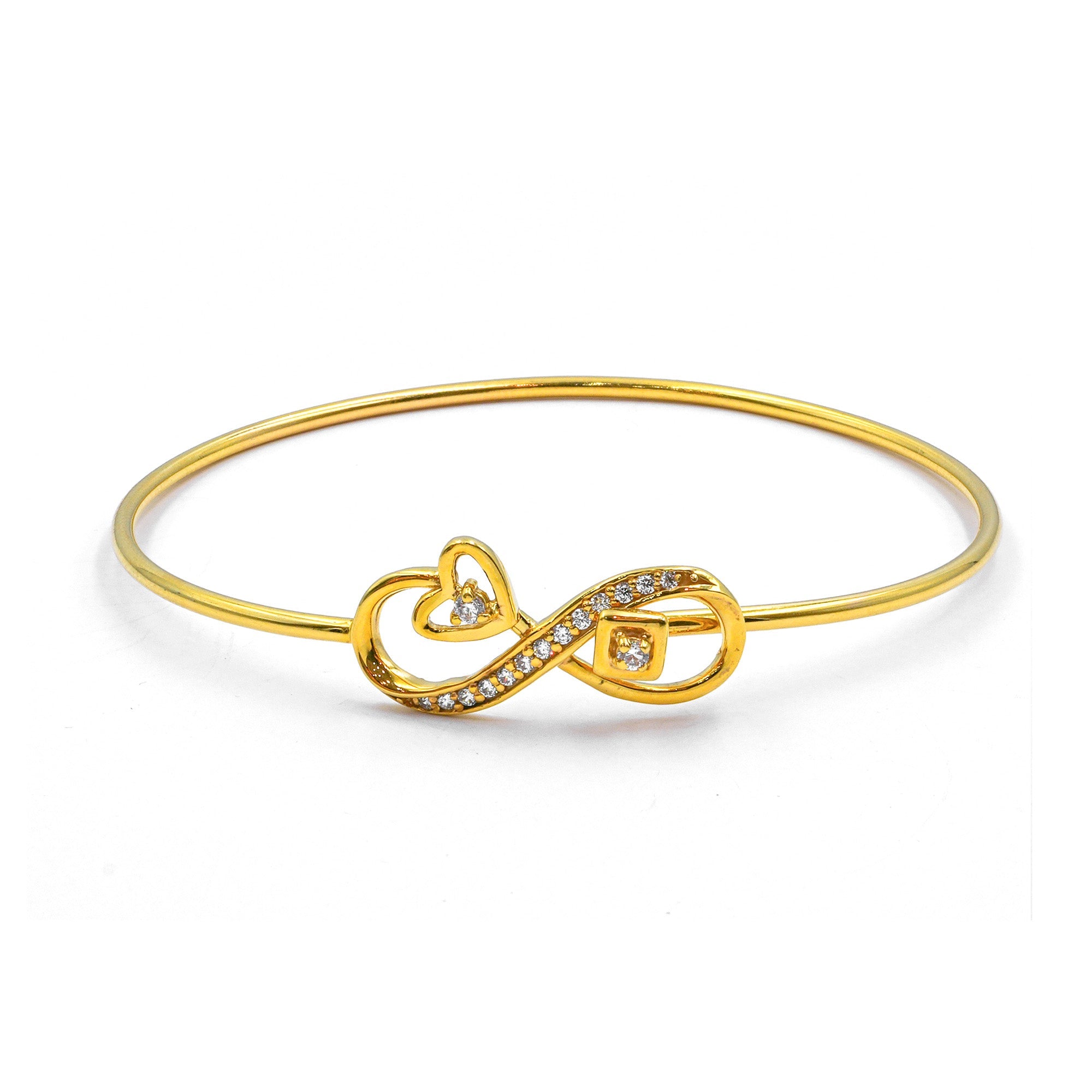 22K Elegant Twisted Rope Style Bangle