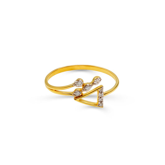 Modern Triangle Diamond Ring
