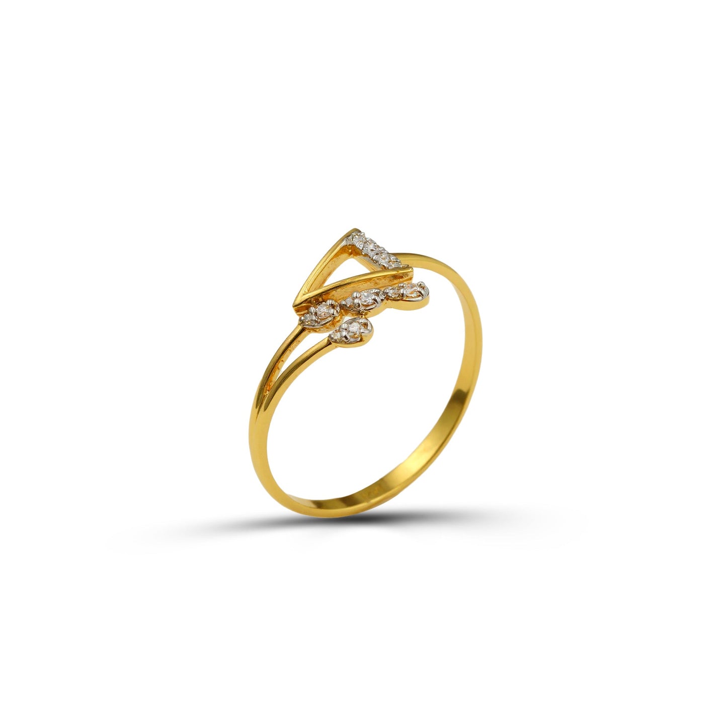 Modern Triangle Diamond Ring
