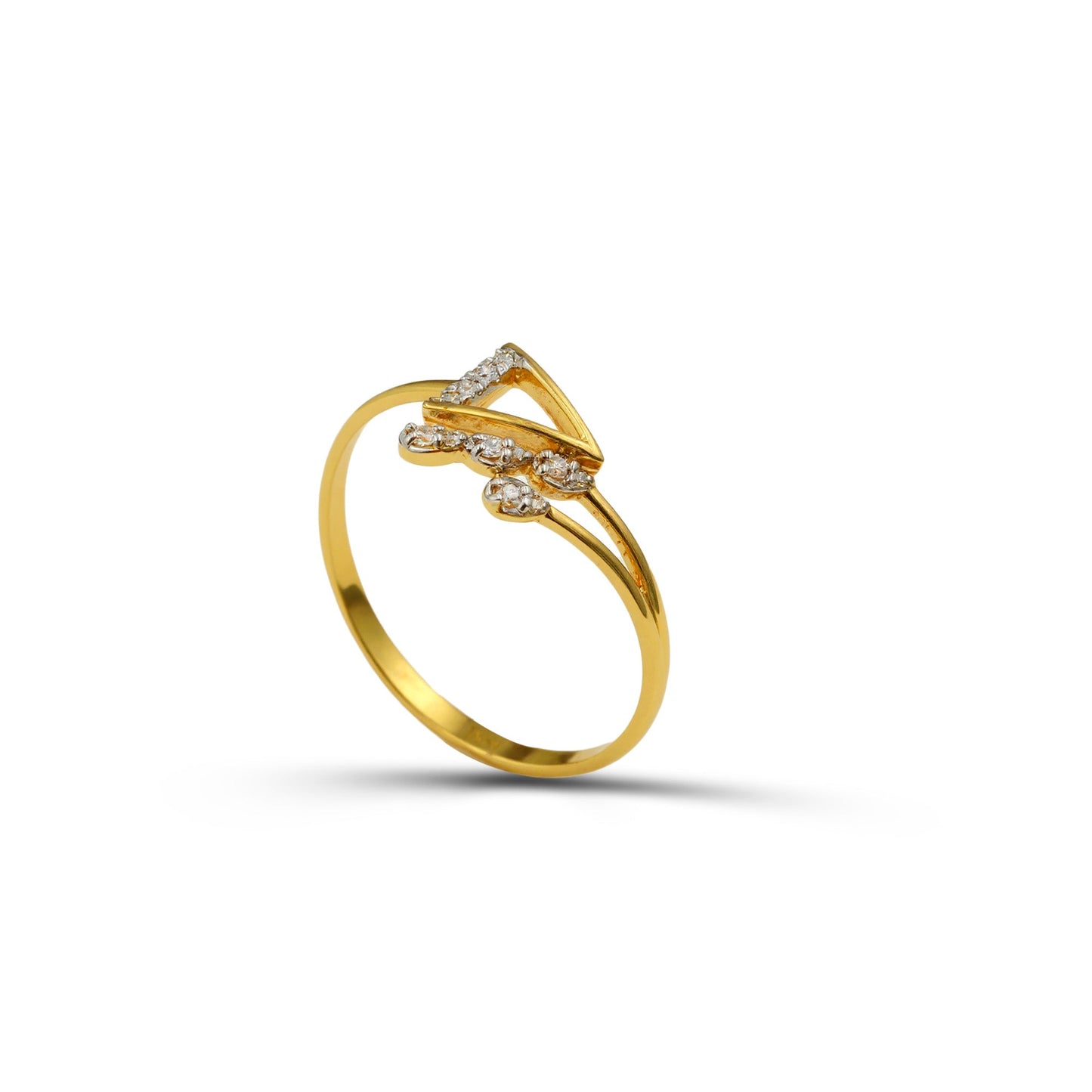 Modern Triangle Diamond Ring