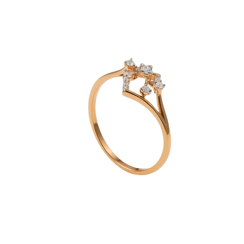 Rose Gold Minimalist Diamond Ring