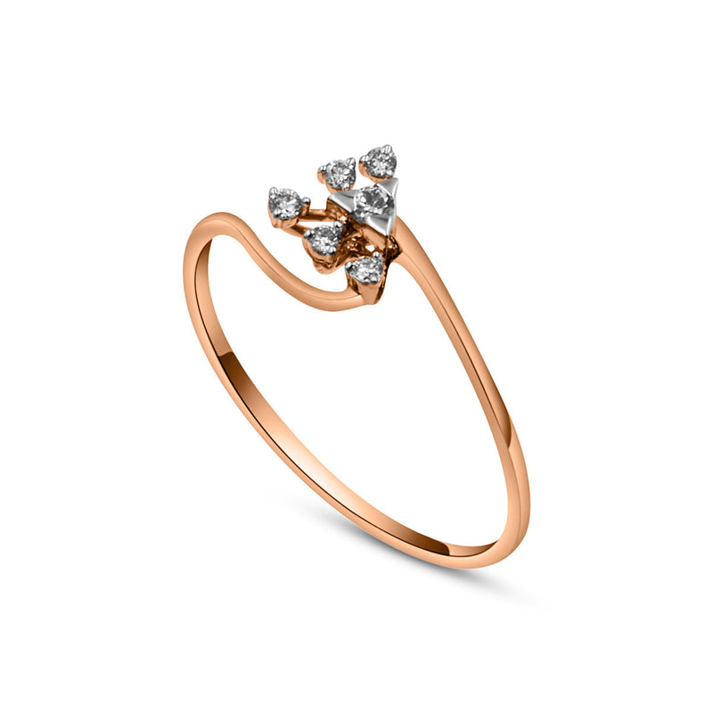 Rose Gold Diamond 18K Ring