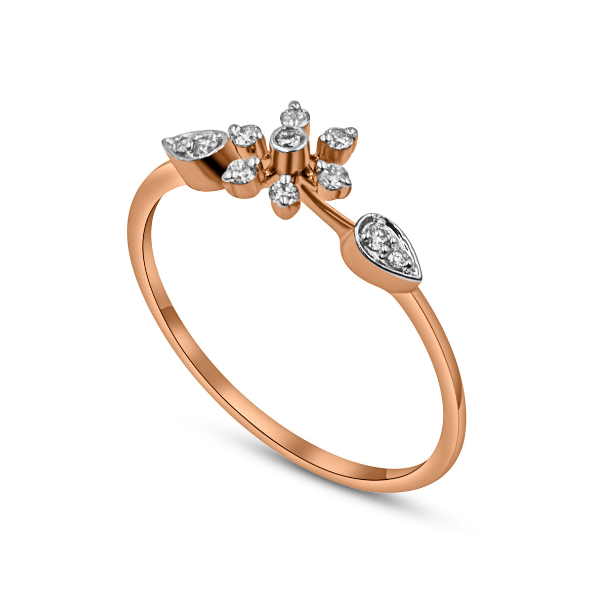 Kiya Floral Cluster Made Diamond Ring