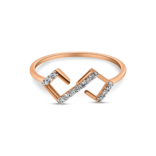 Kiya Diamond Double Square Open Ring