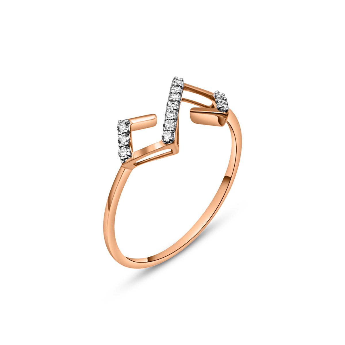 Kiya Diamond Double Square Open Ring