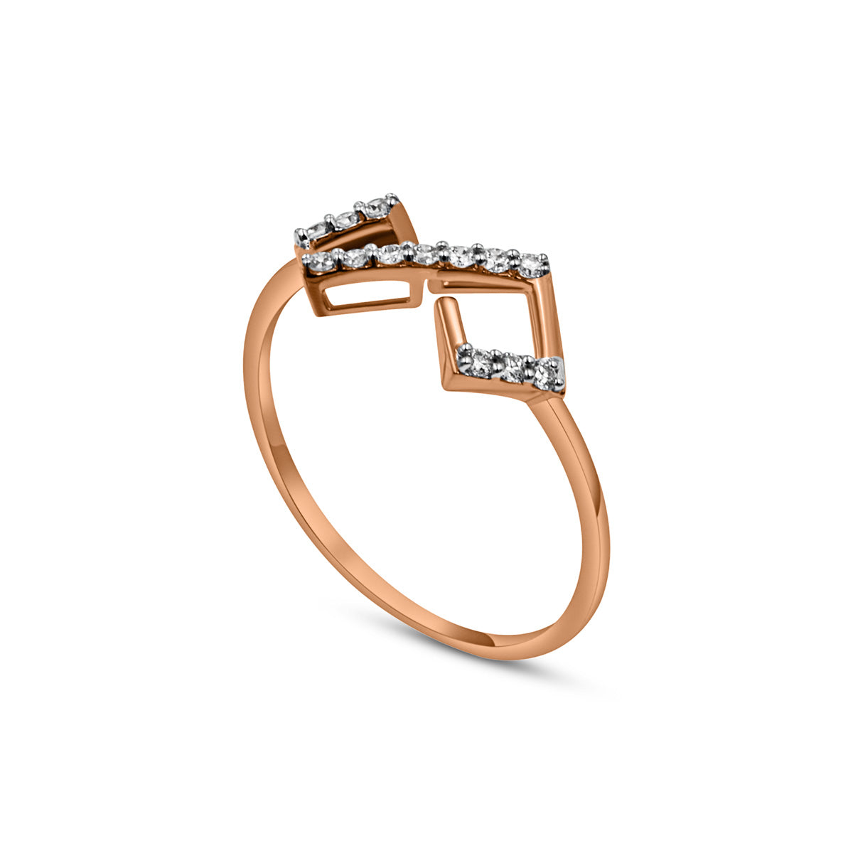 Kiya Diamond Double Square Open Ring
