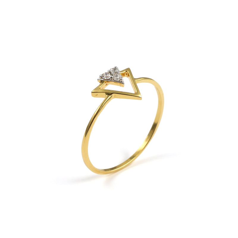 18K Diamond Petite Ring
