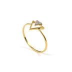 18K Diamond Petite Ring