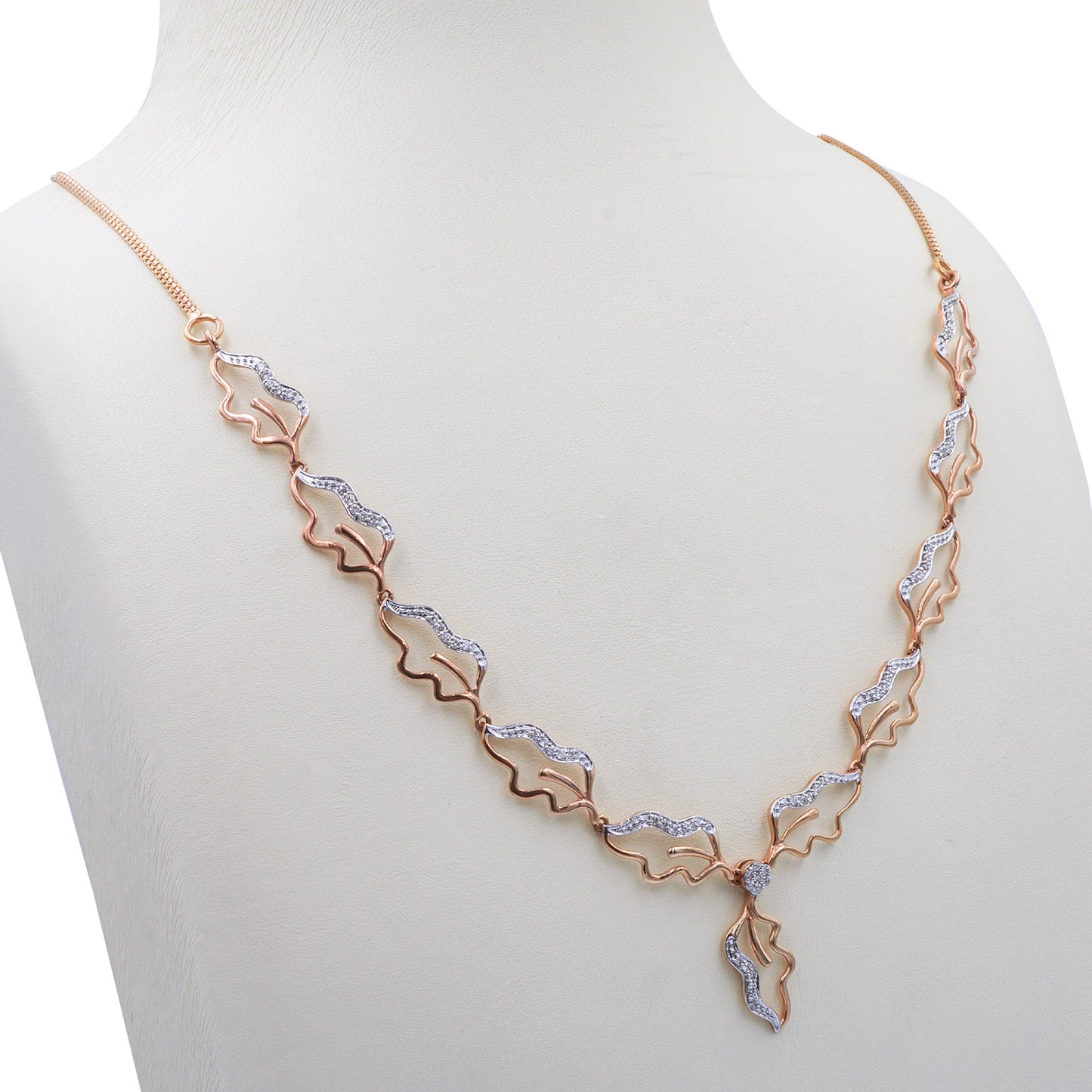 Kiya 18K Rose Gold Diamond Necklace