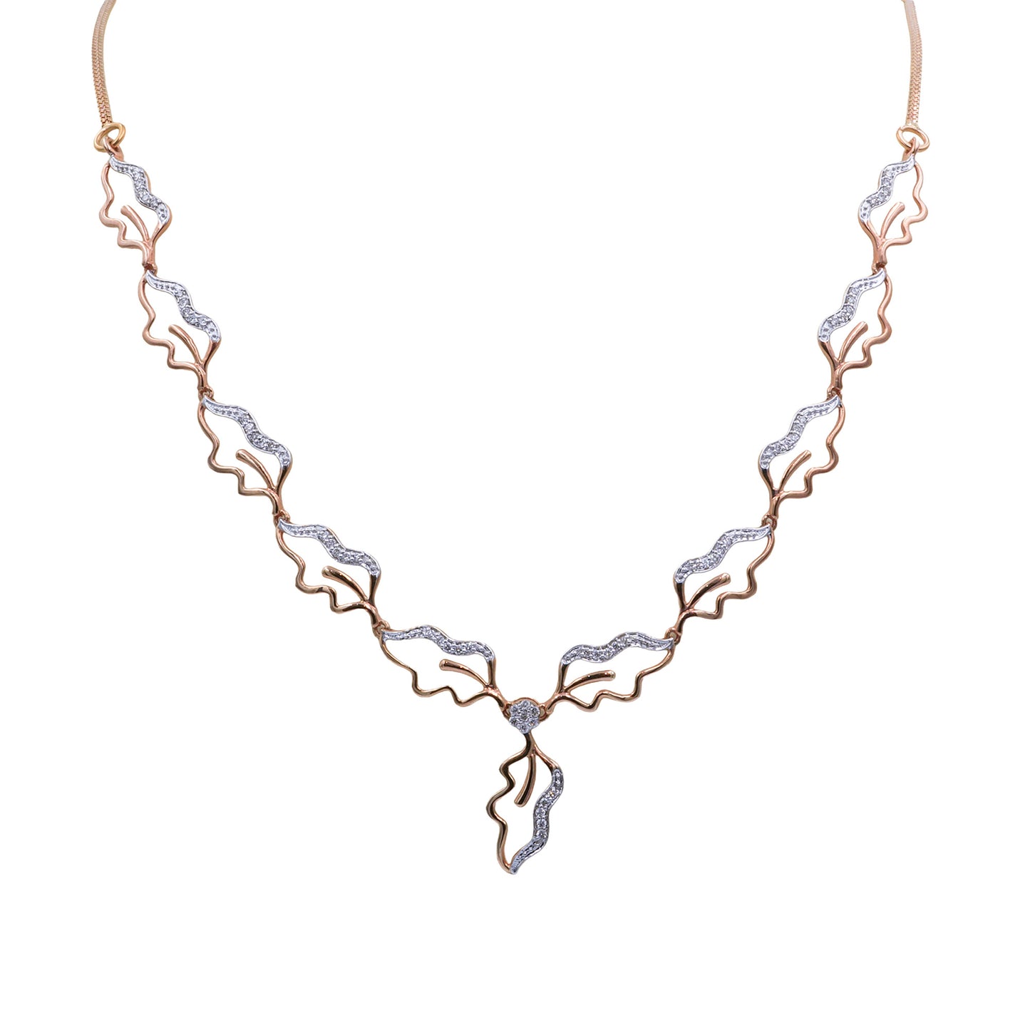 Kiya 18K Rose Gold Diamond Necklace