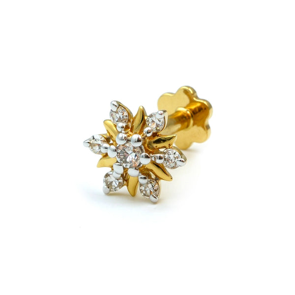 Floral Diamond Nose Stud