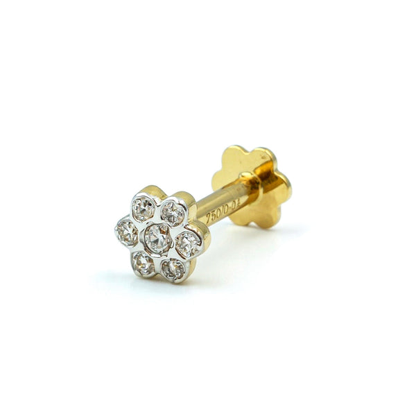 Halo Diamond Nose Pin