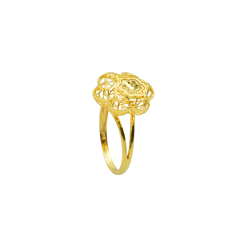 22K Ring - Floral Filigree Ring