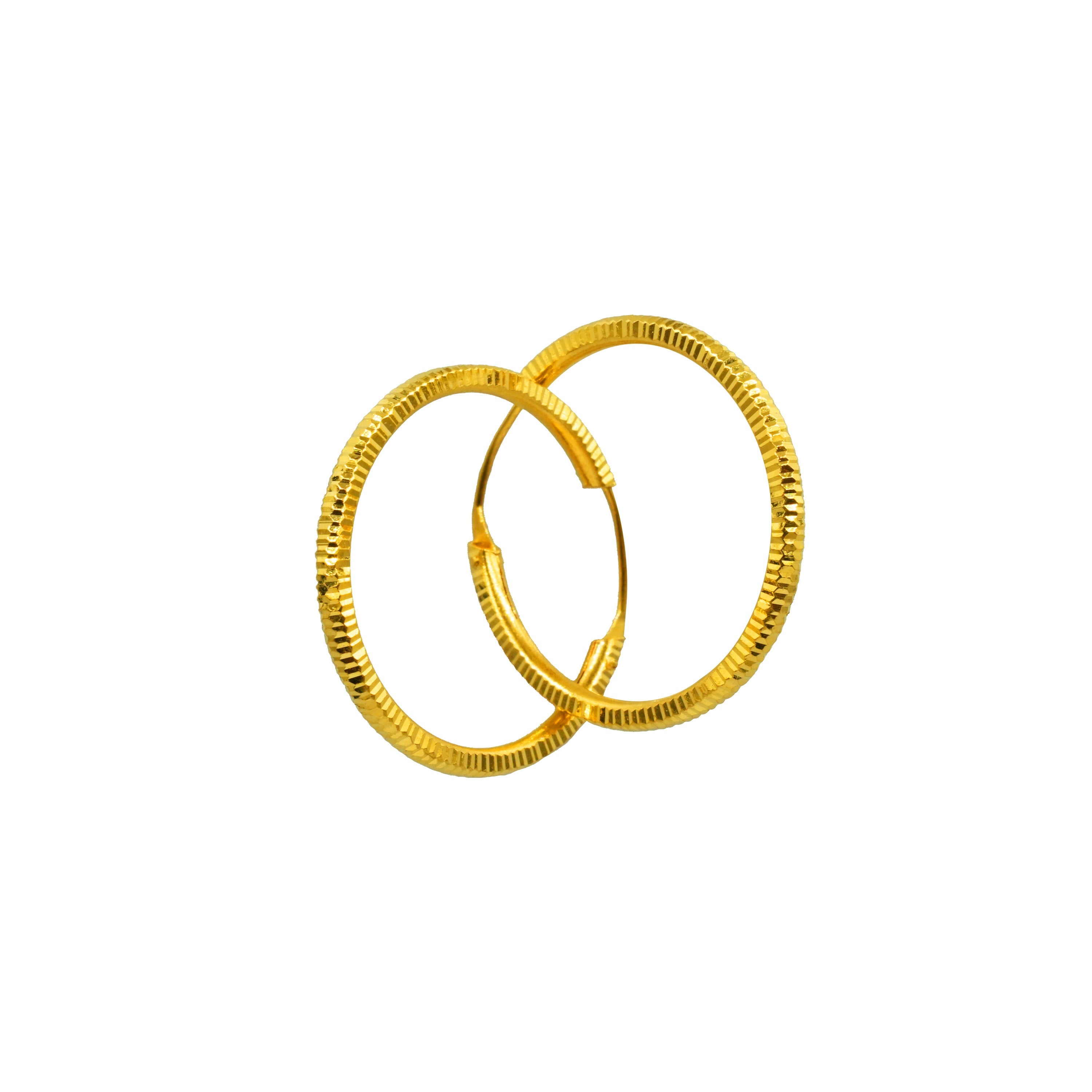 22K Earrings - Classic Round Bali