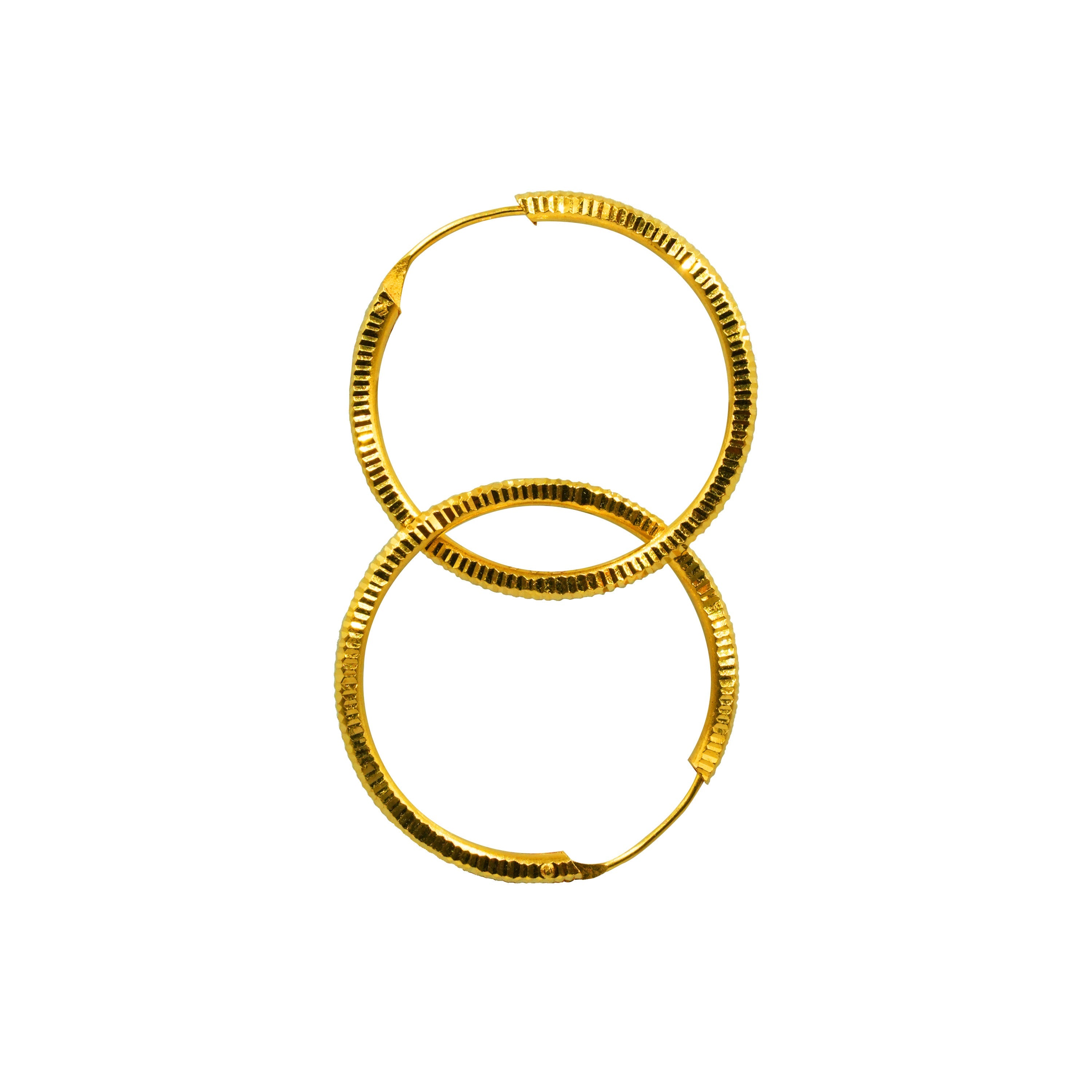 22K Earrings - Classic Round Bali