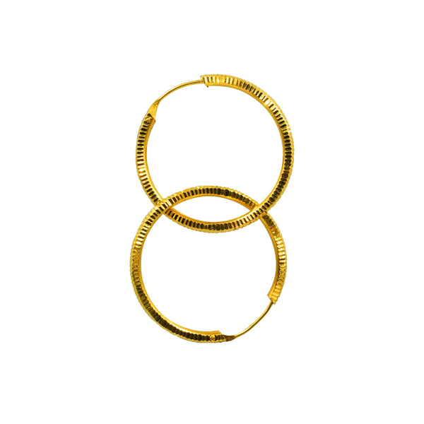 22K Earrings - Classic Round Bali