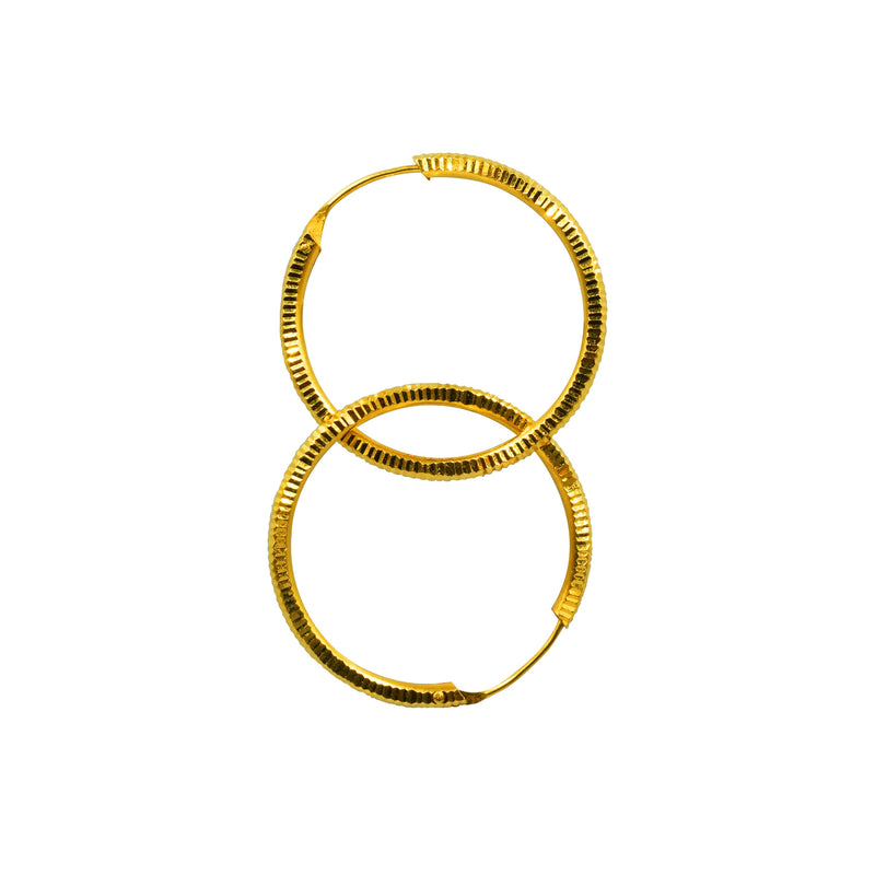 22K Earrings - Classic Round Bali