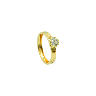 18K Ring - Zircon Crown Ring