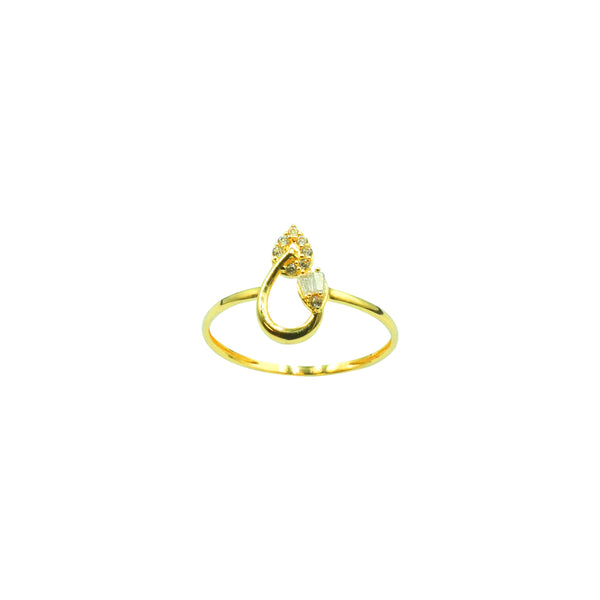 22K Ring - Classic Stone Ring
