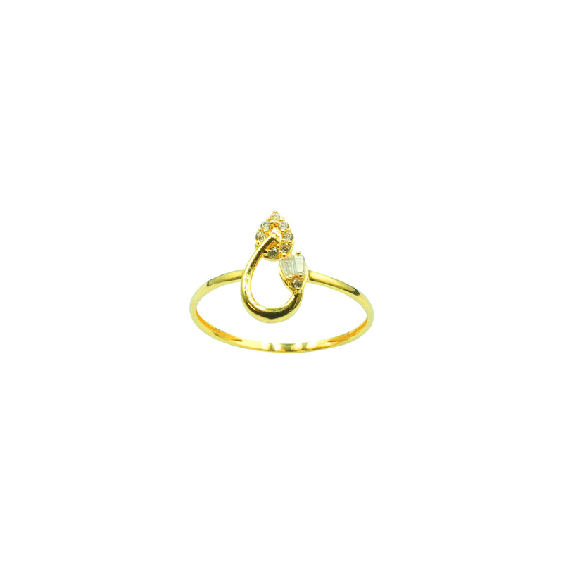 22K Ring - Classic Stone Ring