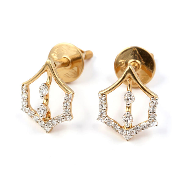 Diamond Bud Drop Earrings