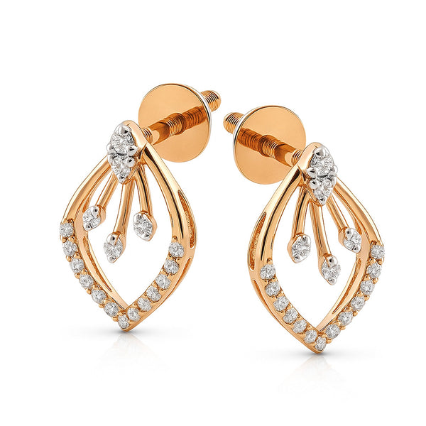 Rose Gold High-Polish Stud Earrings