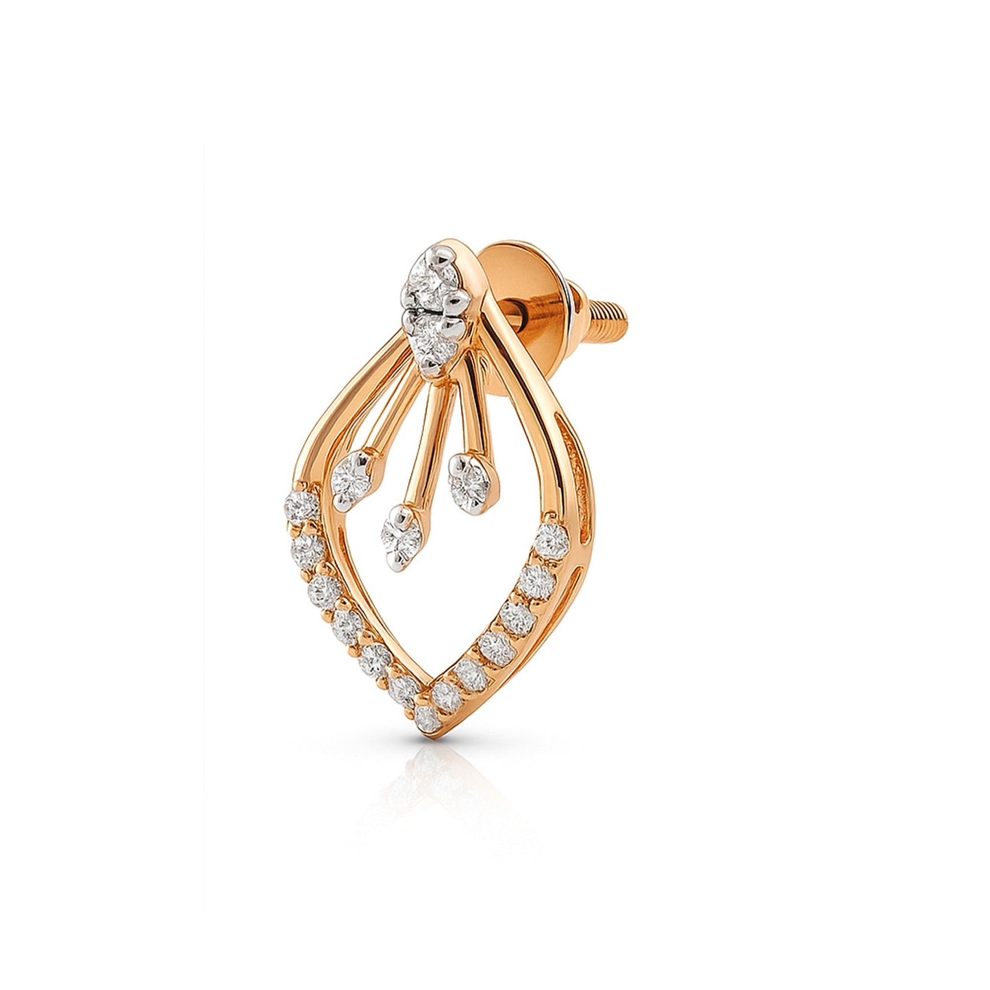 Rose Gold High-Polish Stud Earrings