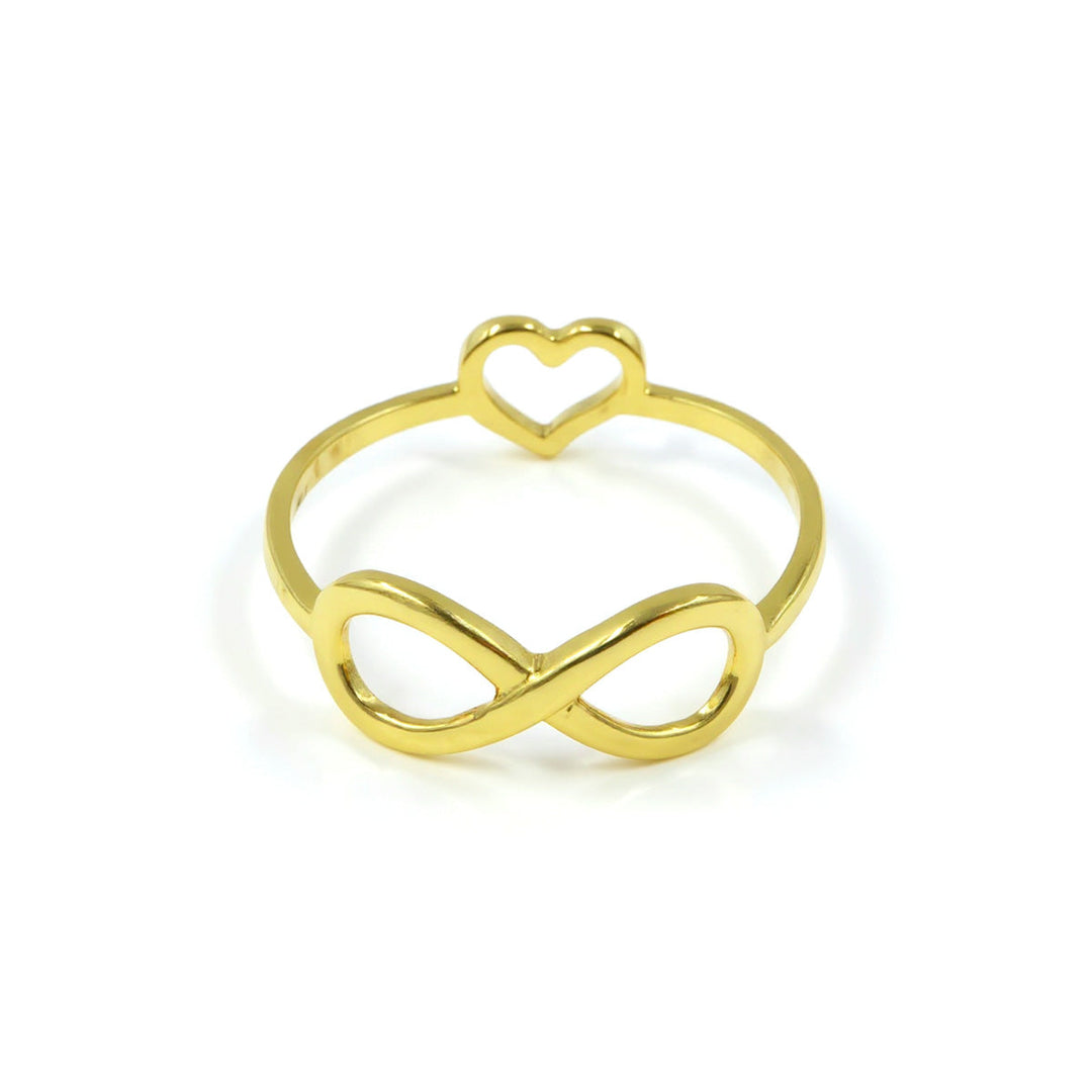Open Heart Yellow Gold Ring