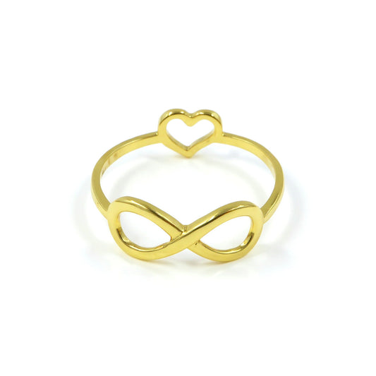 Open Heart Yellow Gold Ring