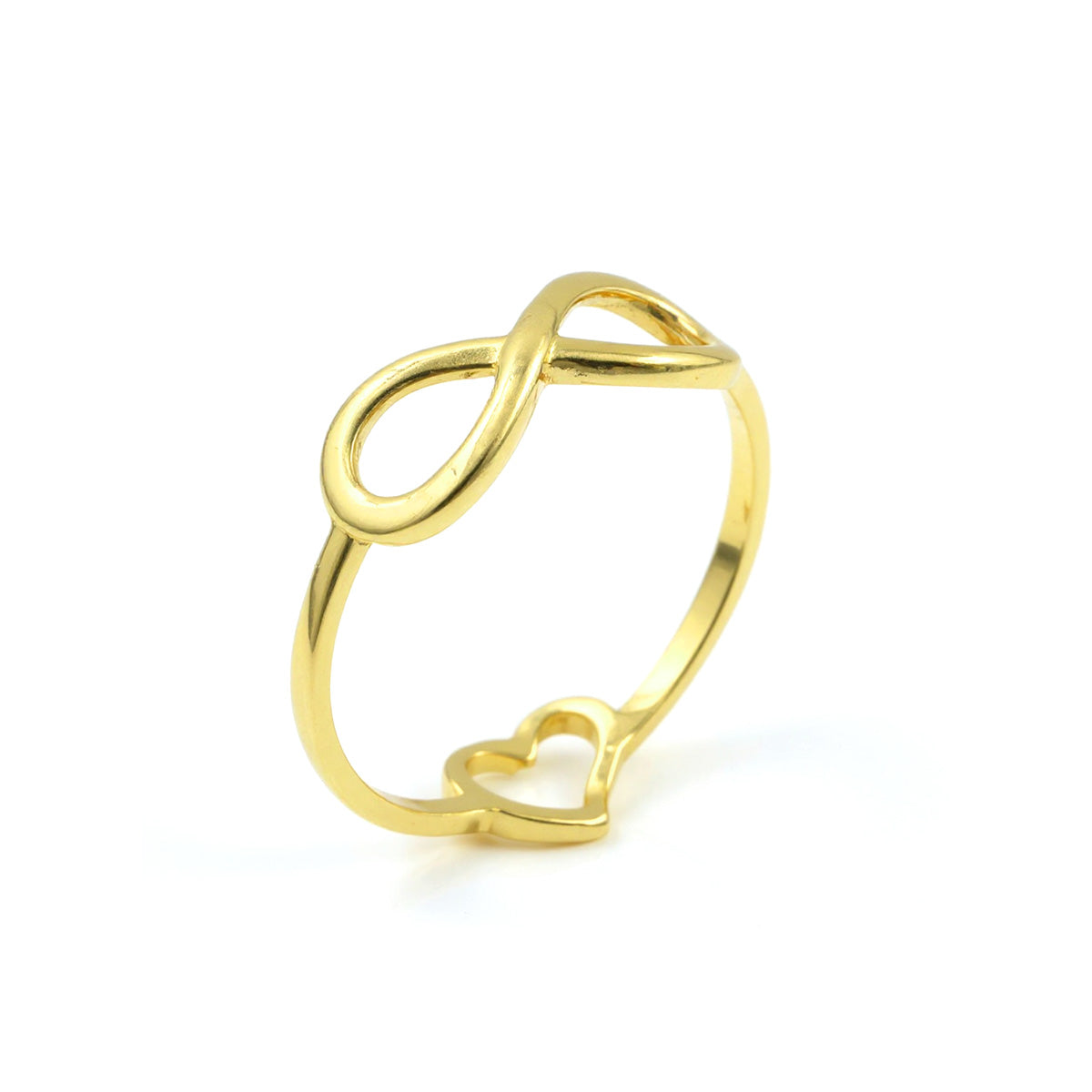 Open Heart Yellow Gold Ring