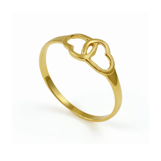 Open Heart Crossed Ring