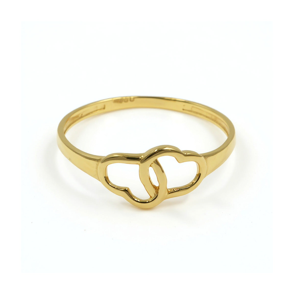 Open Heart Crossed Ring