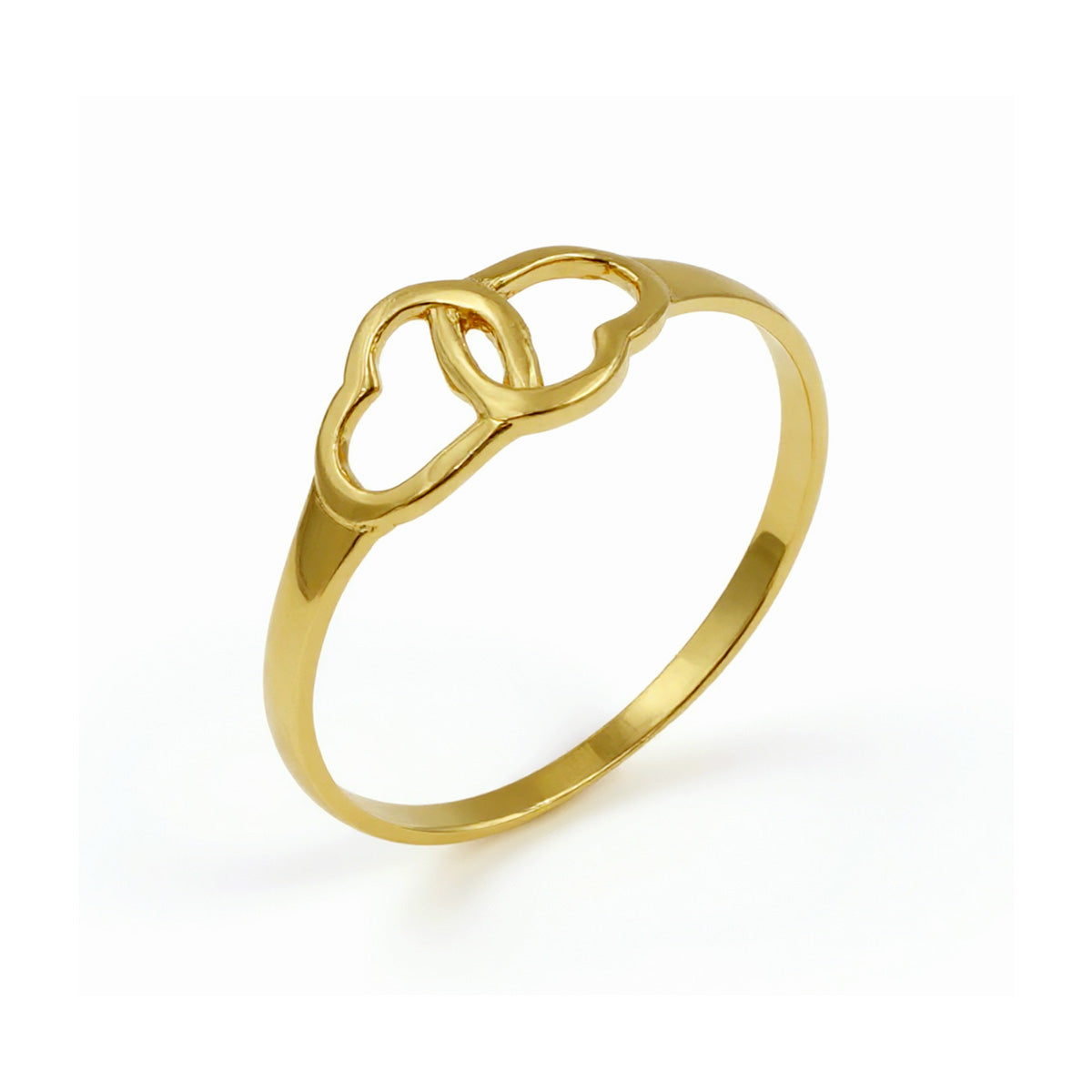 Open Heart Crossed Ring