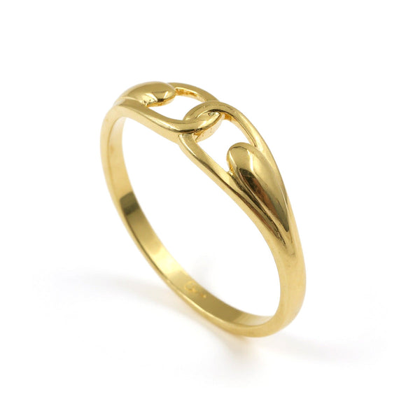 18K Minimal Design Yellow Gold Ring