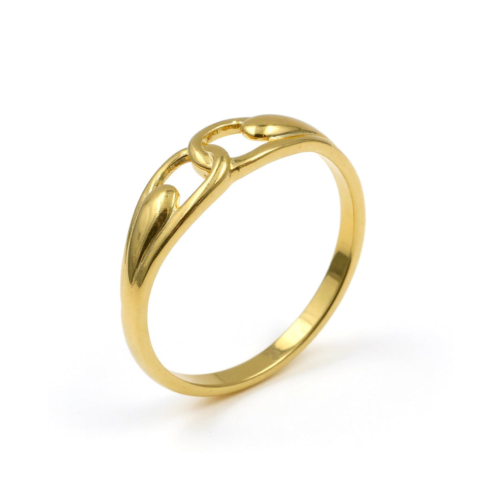 18K Minimal Design Yellow Gold Ring