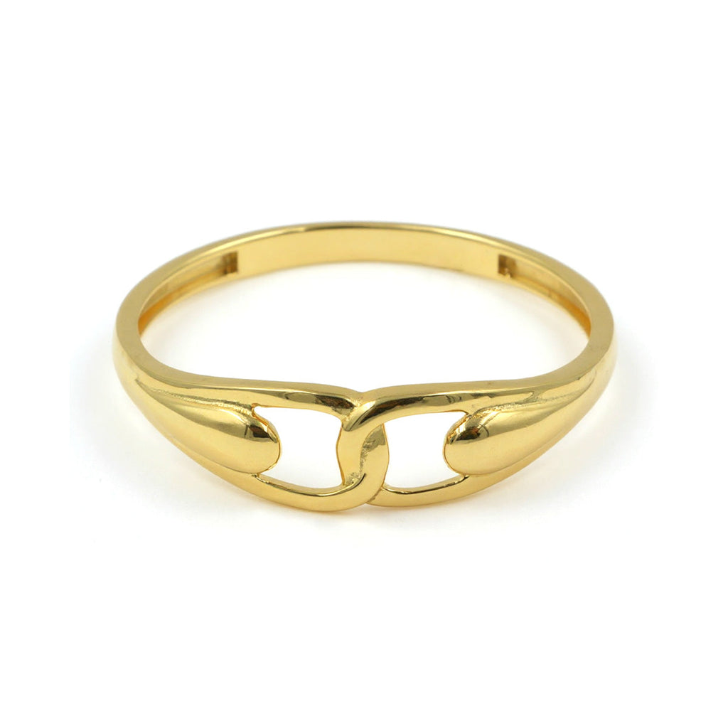 18K Minimal Design Yellow Gold Ring