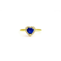 Heart Shaped Blue Zircon Ring